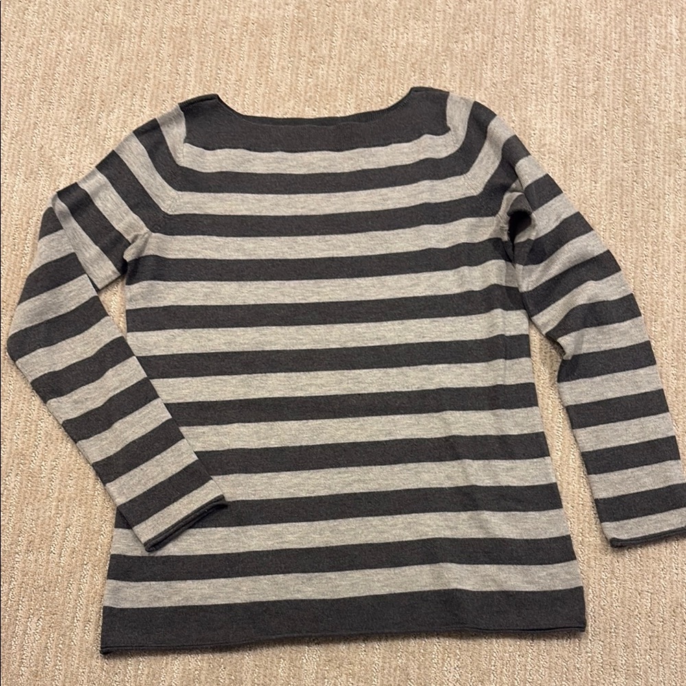 Striped Gray Tunic Sweater